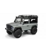 Land Defender ROVER D90 1:12 stříbrná - Plná výbava